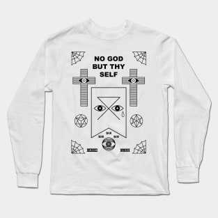 No God But Thyself on White Long Sleeve T-Shirt